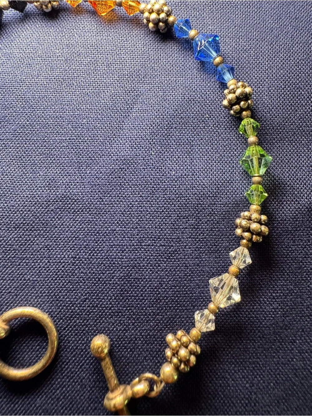 Salvation Multicolor Crystal Bead Toggle Bracelet - Women Jewelry